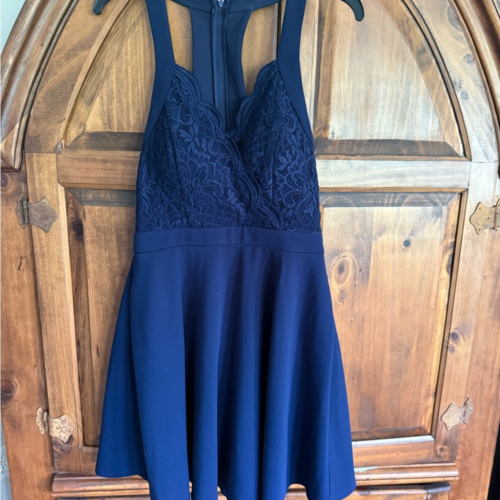 Xtraordinary Navy Lace Midi Dress